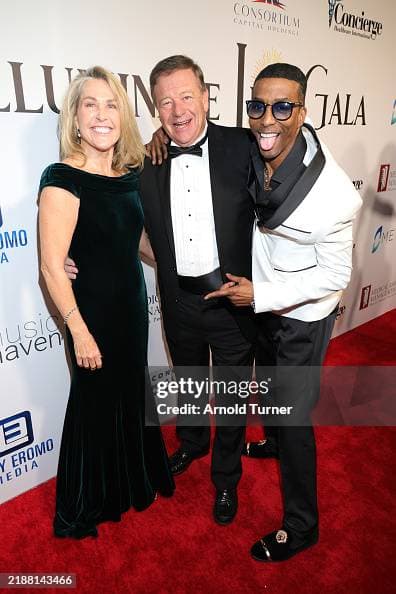 Kim Cunningham, Jeffrey Cunningham, and Miguel Nuñez at the 2024 Illuminate Life Gala